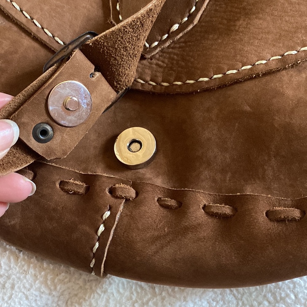 Brown‎ leather crossbody - Picture 6 of 7